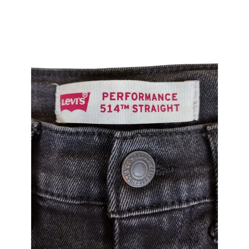 Levi’s 514 Jeans Men’s 26x27 Black Performance Straight Fit Denim Casual